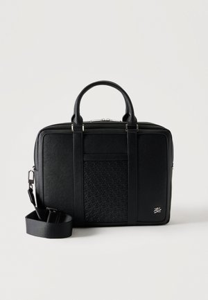 KARL LAGERFELD, AUTOGRAPH PANEL BRIEFCASE - Mallette - black