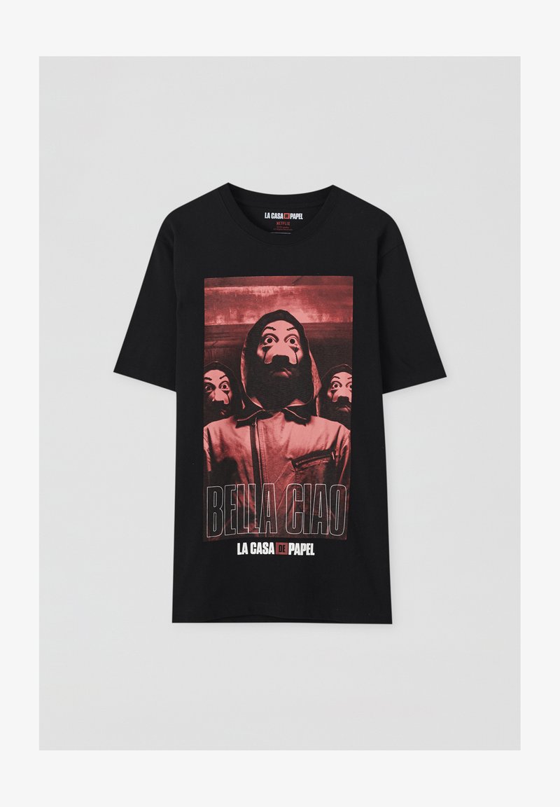 Pull Bear La Casa De Papel T Shirt Print Black Schwarz Zalando De