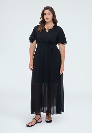 Fiorella Rubino, VESTITO DREAM CON SCOLLO A V - Vestito lungo - nero