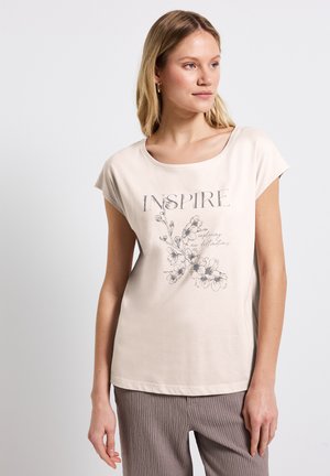 Print T-shirt - beige