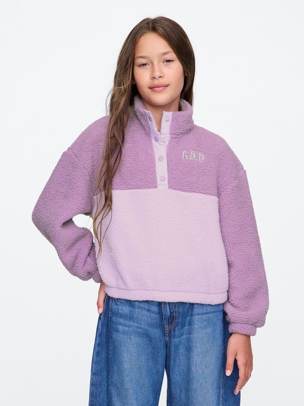 LOGO HALF ZIP GIRLS - Fleece jumper - lilac