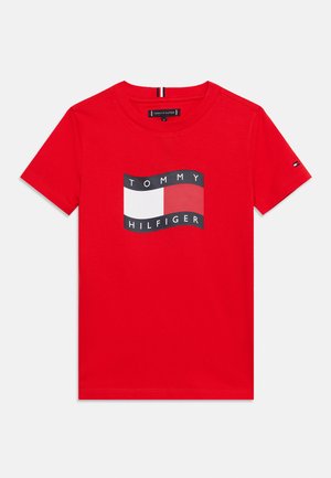 WAVY FLAG UNISEX - T-Shirt print - rapid red