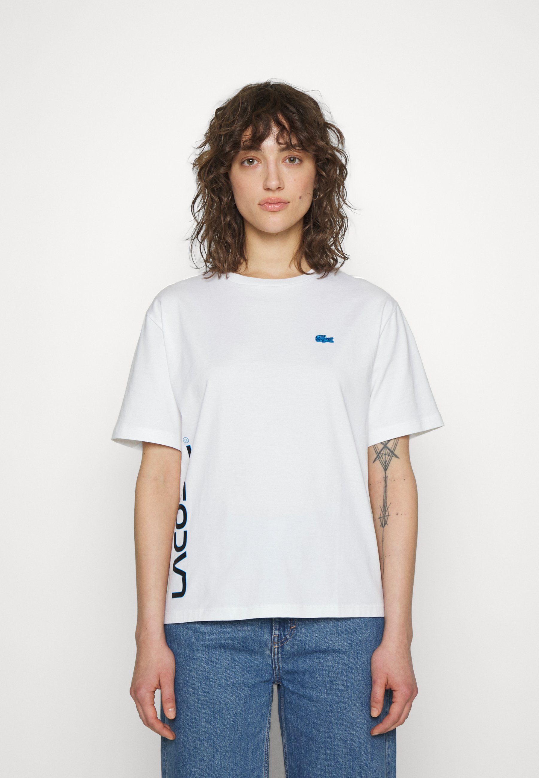 Lacoste EXCLUSIVE - T-shirt print - white/wit - Zalando.nl