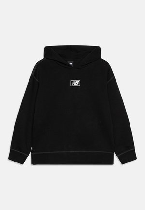 New Balance ESSENTIALS BRUSHED BACK HOODIE - Felpa con cappuccio - black