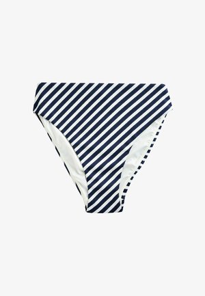 Next, REGULAR FIT - HIGH WAIST BIKINI BOTTOMS - Bikini-Hose - white blue pique stripe