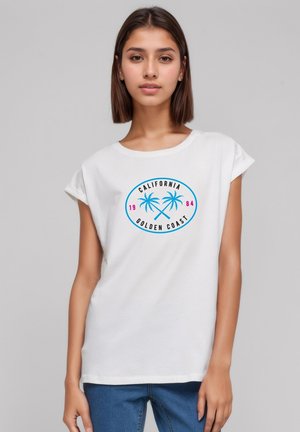 CLASSIC ROLL UP  D-GOLDCO - Print T-shirt - white