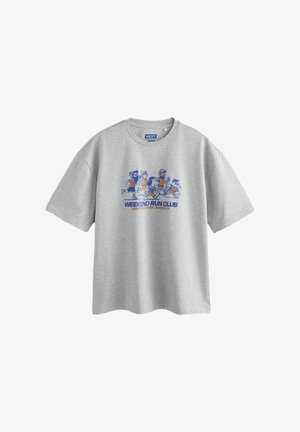 Next, T-SHIRT - Nyomott mintás póló - grey marl run club