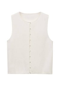 FINE-WITH BUTTONS - Bodywarmer - white