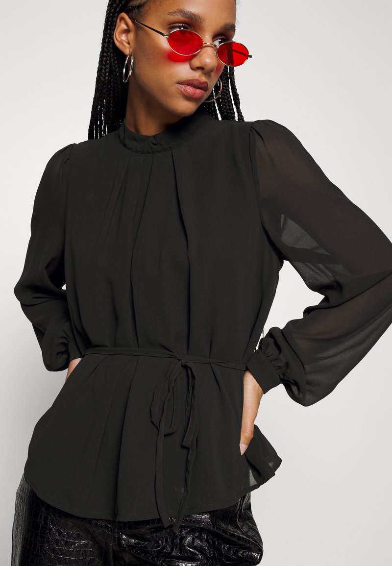 VILA TIE - Blusa - black/negro