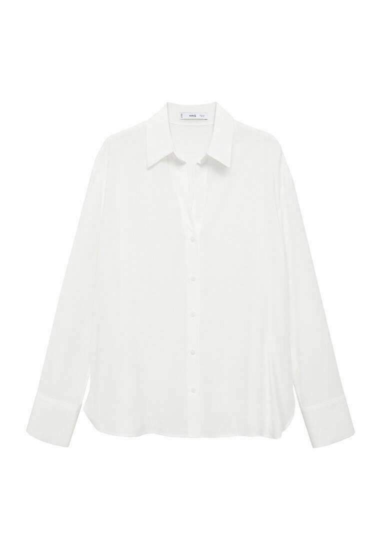 Mango Overhemdblouse crème Mango Overhemdblouse crème