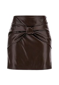 ALIENOR BOW MINI SKIRT - Minijupe - dunkelbraun