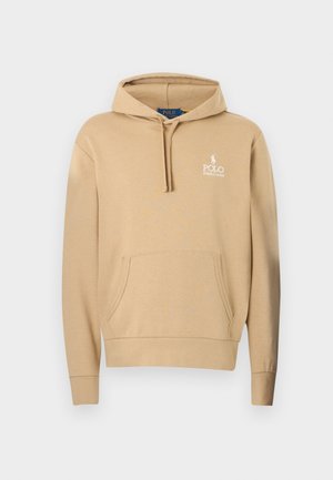 Džemperis su gobtuvu - vintage khaki