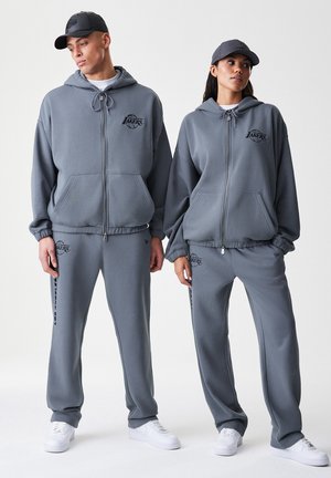 NBA LOS ANGELES LAKERS LINEAR HOODIE UNISEX - Camisola com fecho - space grey