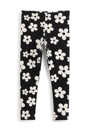 ANIMAL PRINT - Leggings - Byxor - black white floral print