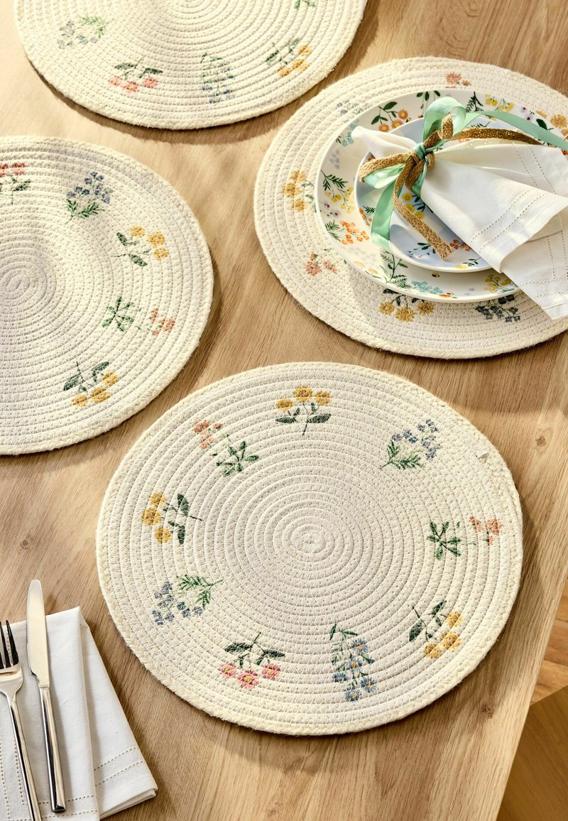 Next SET OF 4 MAISIE FLORAL - Tischset - beige