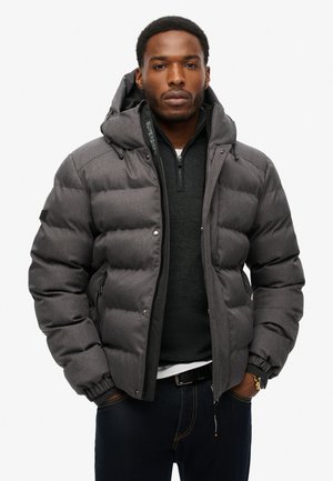 HOODED PUFFER - Winterjacke - grey marl