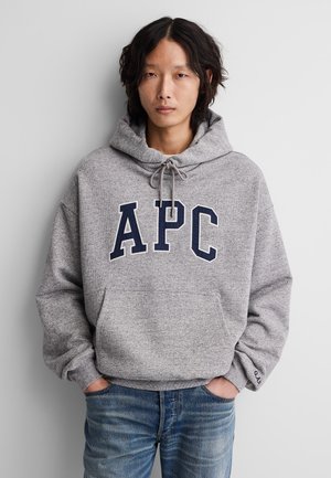 GAP, GAP X A.P.C. EXTRA HEAVYWEIGHT LOGO HOODIE - Sudadera con capucha - heather grey