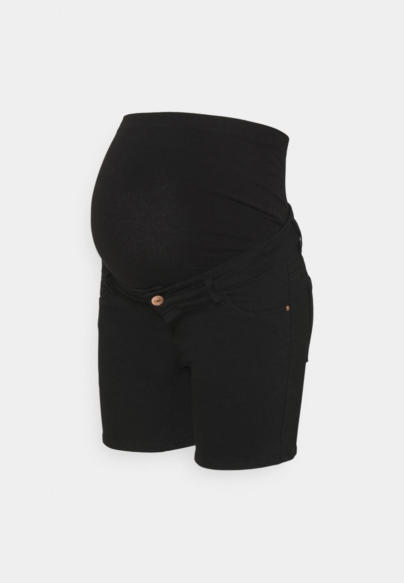 Pieces Maternity PCMDELLA  - Denim shorts - black denim