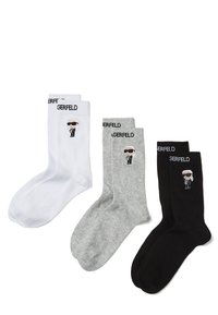 KARL LAGERFELD - 3 PACK - Ponožky - black white grey Miniatura obrázku 1