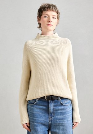 LONGSLEEVE STAND UP COLLAR - Pullover - chalky sand