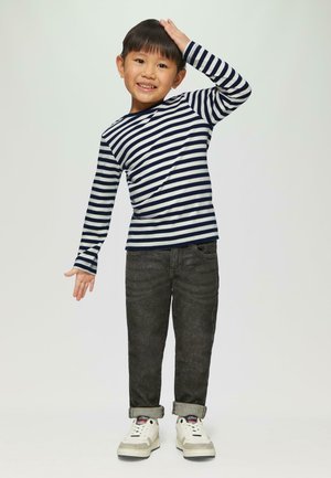 WEICHES MIT STREIFEN - Long sleeved top - ecru