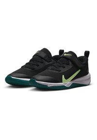 Nike Performance OMNI MULTI COURT UNISEX - Sapatilhas - black/barely volt brt spruce-white