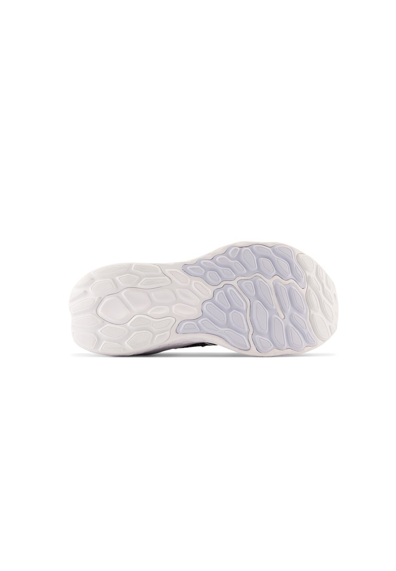 Suela de zapato con una base de goma blanca texturizada que presenta un patrón de panal y un acento gris claro, diseñada para ofrecer tracción y soporte.