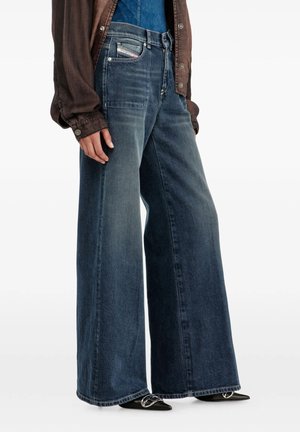 Diesel, DIESEL 1978 D-AKEMI-F L.32 PANTALONI - Wide Leg - blue