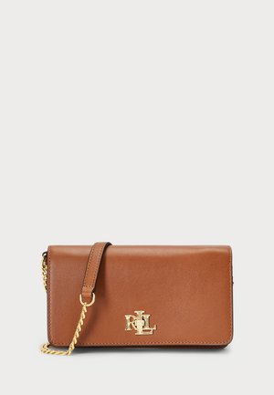 Lauren Ralph Lauren LEATHER CROSSBODY TURN-LOCK TECH CASE - Umhängetasche - tan