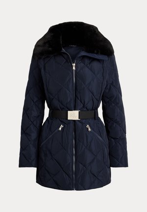 Lauren Ralph Lauren, FAUX-FUR-TRIM DIAMOND-QUILTED DOWN COAT - Manteau d'hiver - dk navy