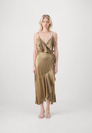 VIWILLA WRAP MIDI DRESS - Koktejlové šaty / šaty na párty - kelp