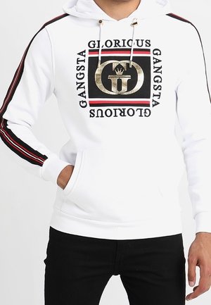 Felpa con cappuccio - white