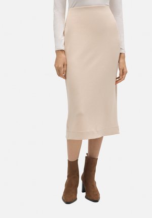 Ysabel Mora, MIDI FLUIDA - Falda de tubo - beige