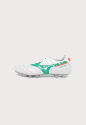 Mizuno MORELIA II ELITE UNISEX - Kopačky na pevný povrch - white/arcadia/lava orange