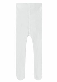 Weiße Strumpfhosen aus weichem, strukturiertem Material. Mit einem eng anliegenden Bund und vollständiger Beinsdeckung in einem glatten Finish.