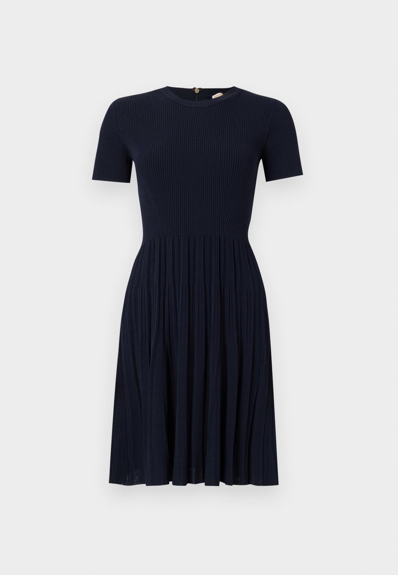 michael kors mixed stitch flare dress MICHAEL Michael Kors MIXED STITCH FLARE - Jersey dress - midnight blue/dark  blue