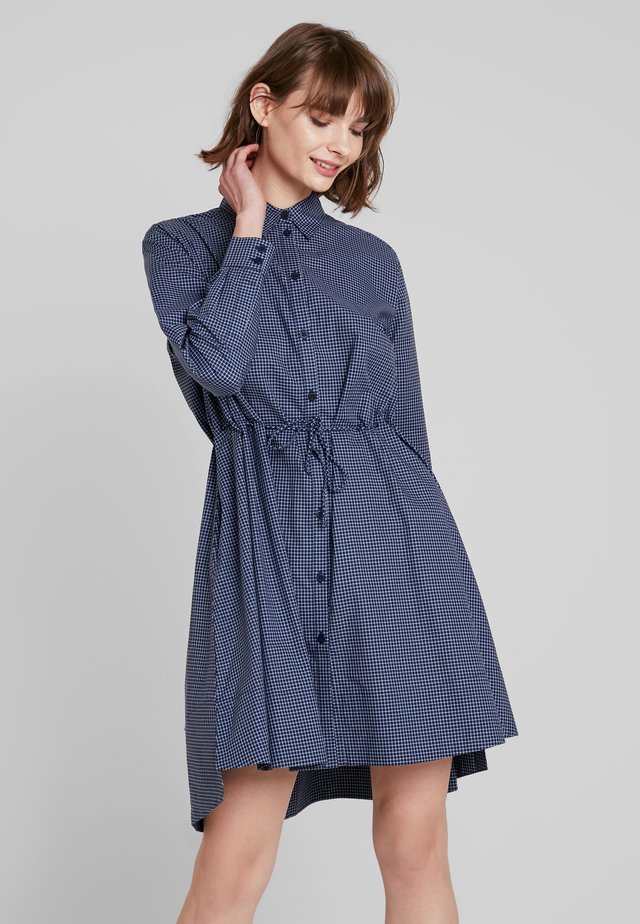 MATTIA CHECK DRAWSTRNG - Paitamekko - dark blue/white
