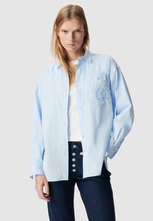 OVERSIZED EMBROIDERED - Chemisier - turquoise blue
