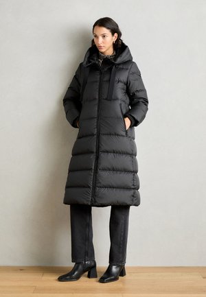 Marc O'Polo LONG COAT FEMININE SHAPE WITH HOOD - Daunenmantel - black