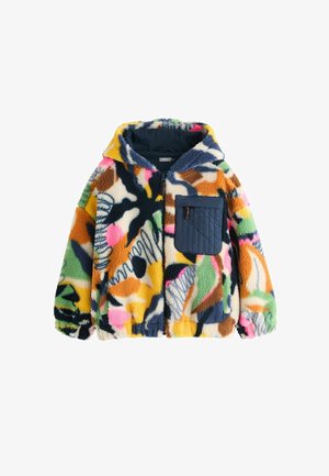Next, REGULAR FIT - ZIP UP HOODIED BORG JACKET - Veste polaire - abstract leaf print
