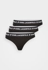 LOGO THONG 3 PACK - Perizoma - black