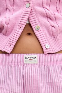 BDG Urban Outfitters STRIPE BOXER - Šortky - pink