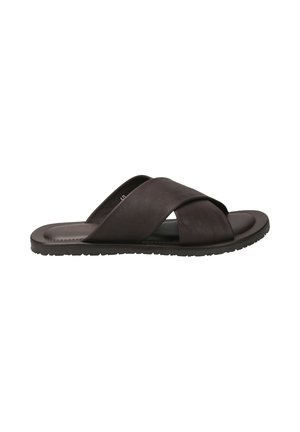 Pantolette flach - braun