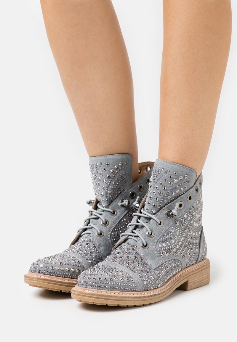 Alma en Pena Botines con cordones - blue