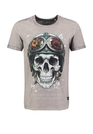 FEARLESS ROUND - T-shirt print - silver