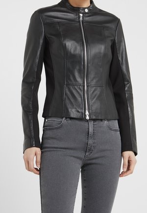 Lederjacke - black