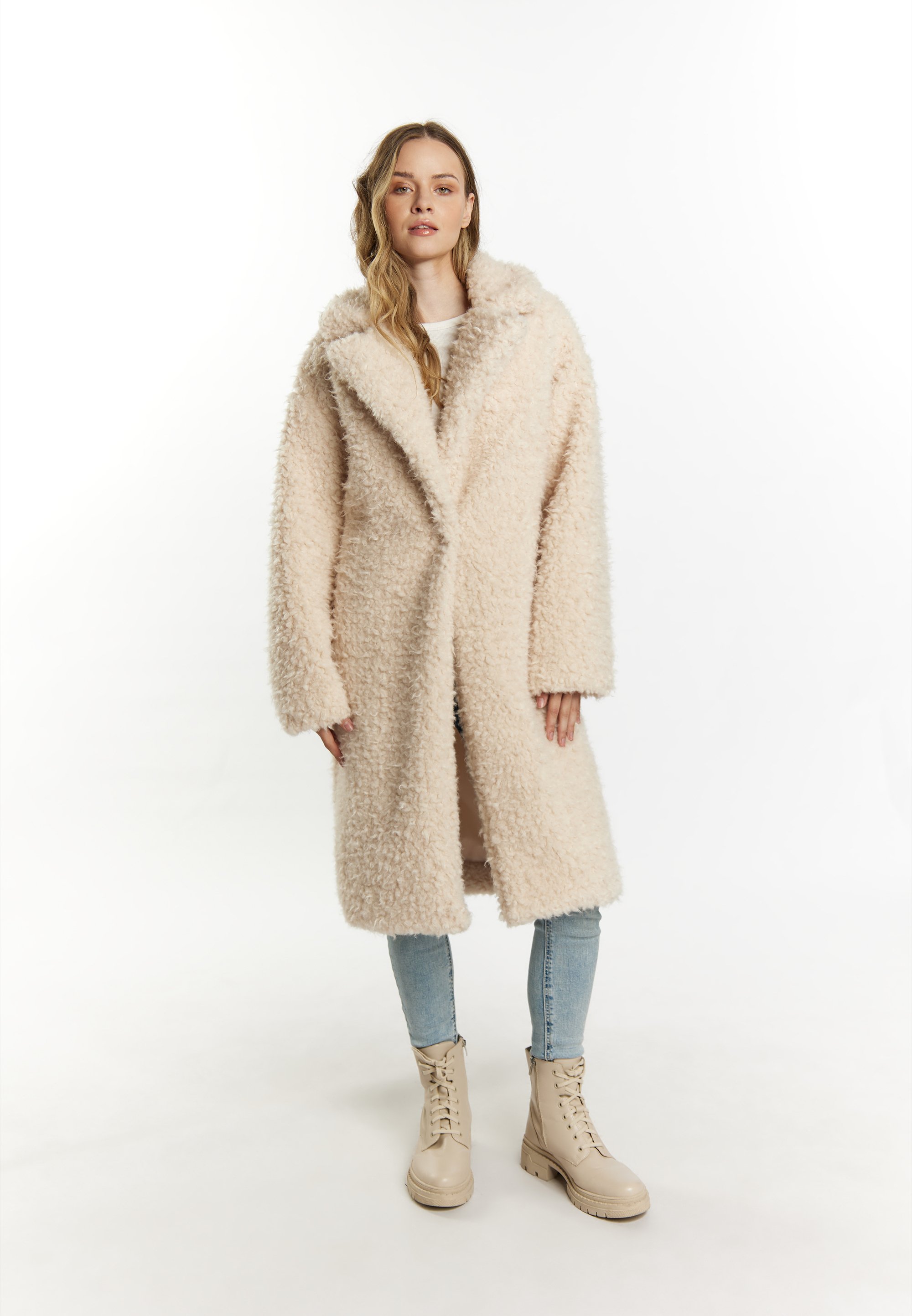 Puffer Mantel Vila Teddy Mantel Creme Teddy Amisu Amisu Mantel