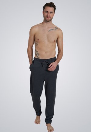 LANGE HOSE - Pyjama bottoms - grau dunkel/melange