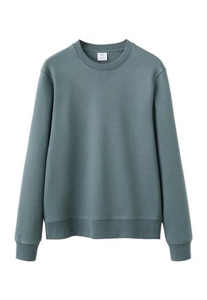 Jasnozielona bluza z miękkiego materiału. Posiada okrągły dekolt, długie rękawy, ściągacze przy mankietach oraz prosty wzór bez nadruków.