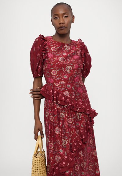 Sea FAMKE PRINT PUFF DRESS - Vestido informal - magenta